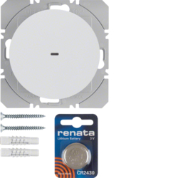 PRZYCISK RADIOWY POJEDYNCZY PŁASKI QUICKLINK BIAŁY POŁYSK R.1/R.3 KNX RF - 85655239 - HAGER