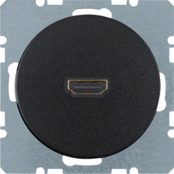 GNIAZDO HDMI CZARNY POŁYSK R.1/R.3 - 3315422045 - HAGER