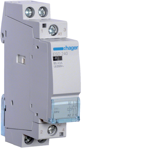 STYCZNIK 2NO 40A 24V AC. - ESD240 - HAGER