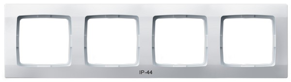 RAMKA POCZWÓRNA DO ŁĄCZNIKÓW IP44 BIAŁY KARO - RH-4S/00 - OSPEL