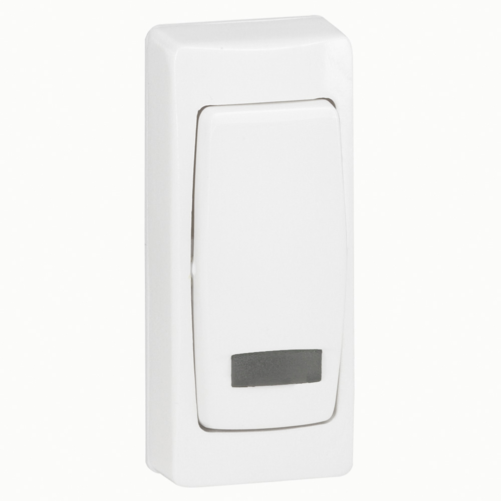 ŁĄCZNIK SCHODOWY Z PODŚWIETLENIE MINI BIAŁY KOMPLET 10AX-250V~ OTEO - 086087 - LEGRAND