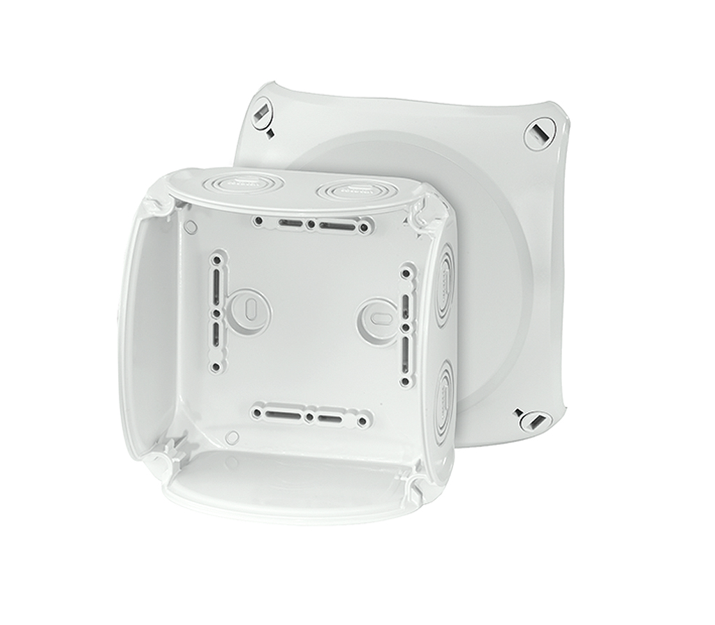 KF 0600 G - Puszka do inst. zewn., szara, IP 66/67, 130x130x77, bez zacisków - 62000051 - HENSEL