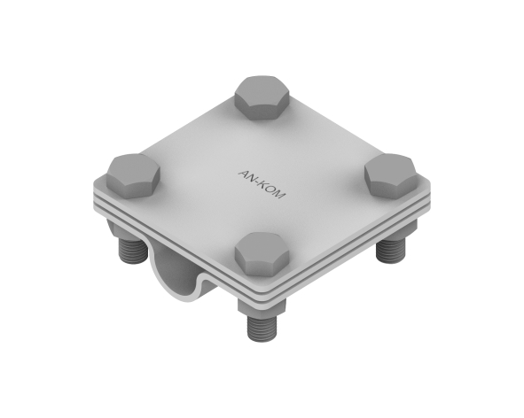 ZŁĄCZE UZIOMOWE 3 PŁYTKI B=40X5/ FI 18 MM OCYNKOWANE OGNIOWO TYP AN-52D/OG/ - F195040 - AN-KOM Sp. z o.o.