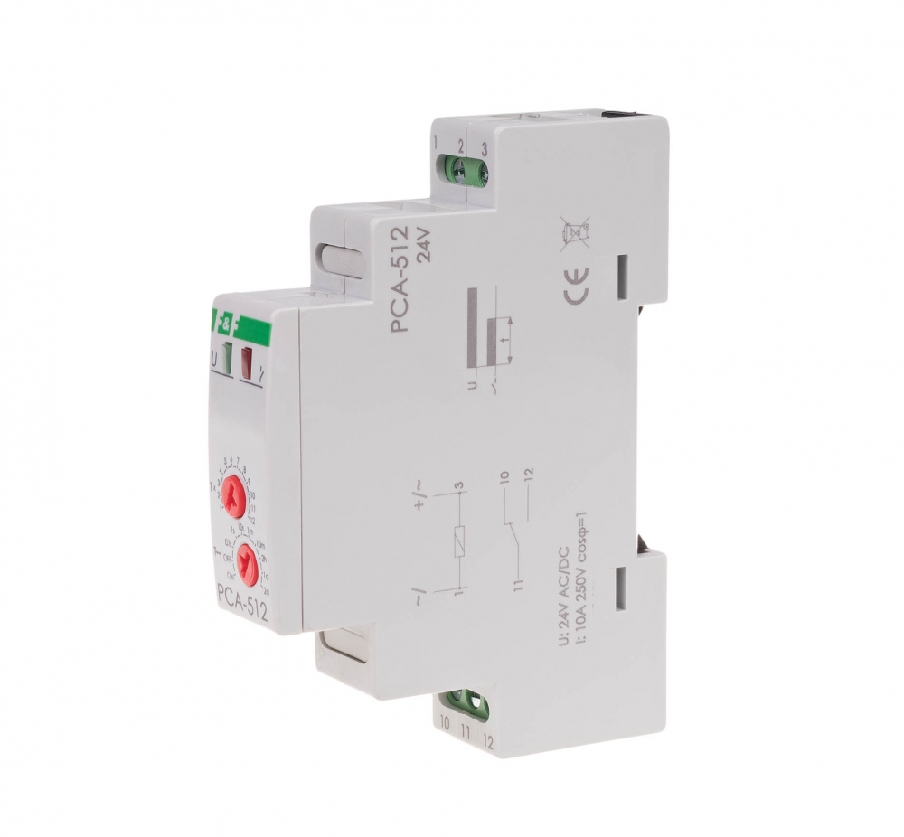 Przekaźnik czasowy awersyjny, styki: 1NO/NC 24V - PCA-512-24V - F&F