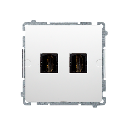 Gniazdo HDMI podwójne (moduł); biały - BMGHDMI2.01/11 - KONTAKT SIMON