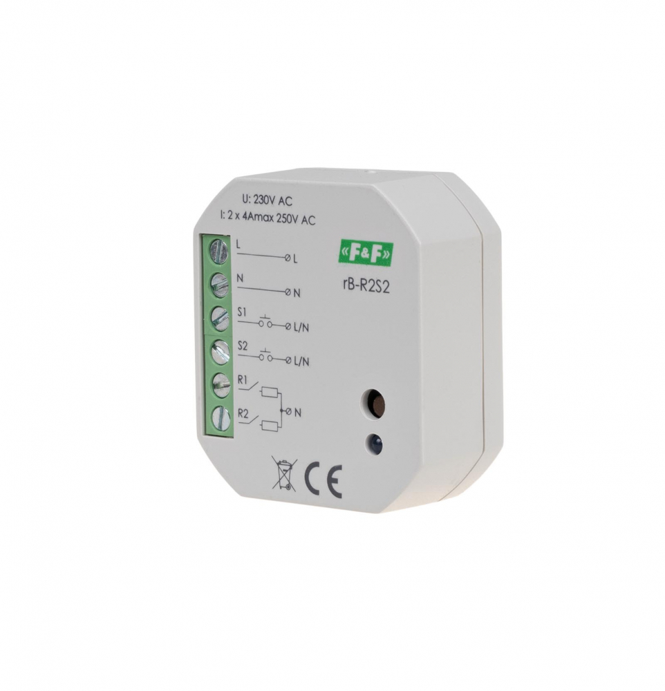 PRZEKAŹNIK INSTALACYJNY ON/OF 230V AC STEROWANIE BLUETOOTH PROXI - rB-R2S2 - F&F