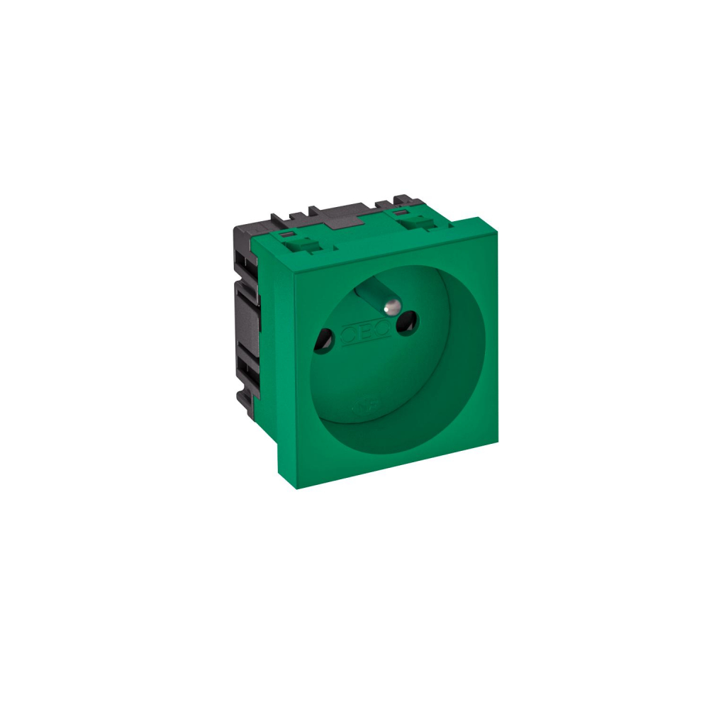 GNIAZDO 0° POJEDYŃCZE ZIELONE 250V 10/16A STD-F0 MZGN1 - 6120155 - OBO