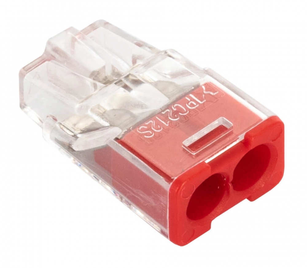 ZŁĄCZKA SAMOZACISKOWA BEZGWINTOWA 2,5MM2 DO DRUTÓW MINI 2 TORY TRANSPARENTNA PC2252-CL - 89021000 - SIMET