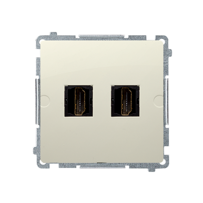 Gniazdo HDMI podwójne (moduł); beż - BMGHDMI2.01/12 - KONTAKT SIMON