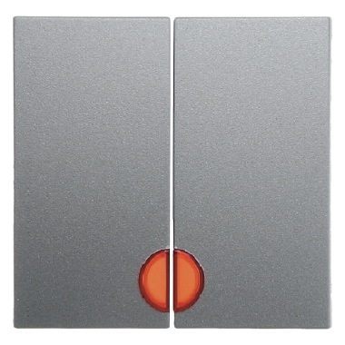 KLAWISZE Z CZERWONĄ SOCZEWKĄ ALUMINIUM B.1/B.7 - 16271404 - HAGER