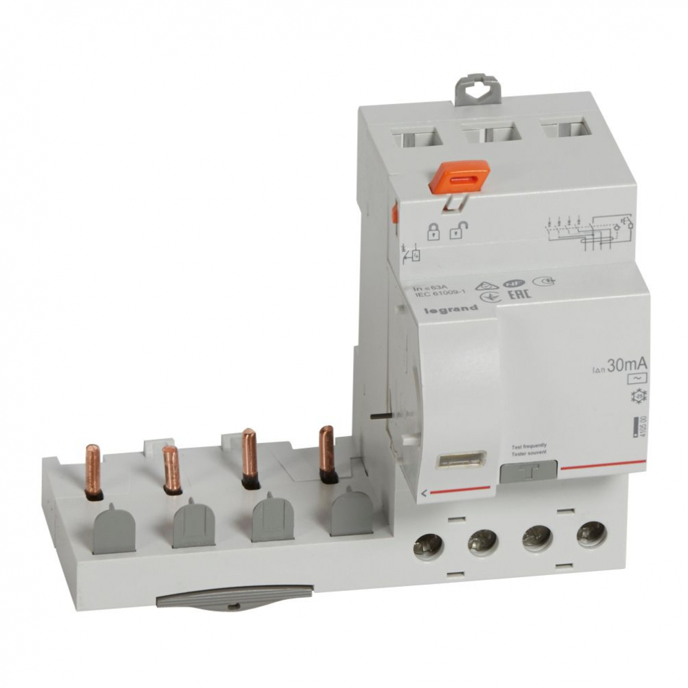 BLOK RÓŻNICOWY 63A 30MA 4-POLOWY TYP AC SERII DX3 PR 304 - 410500 - LEGRAND