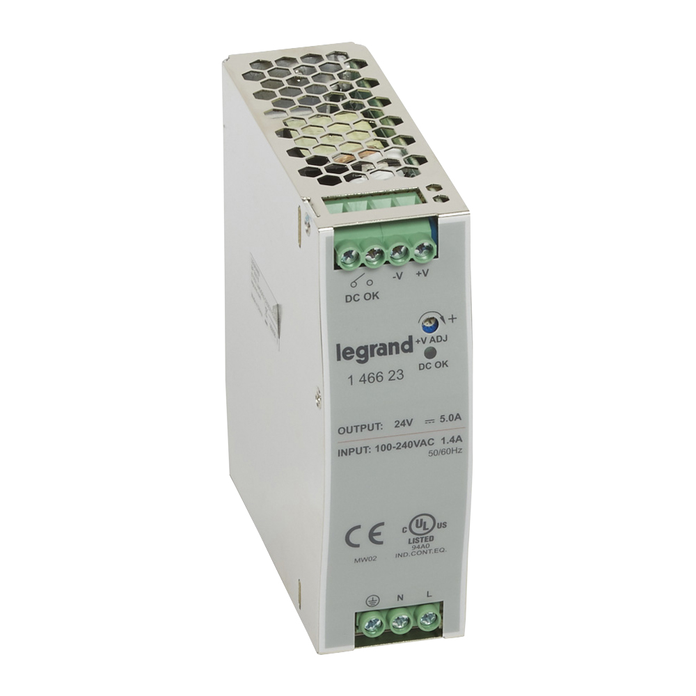 ZASILACZ STABILIZOWANY 1-FAZOWY 240V/24V 5A - 146623 - LEGRAND