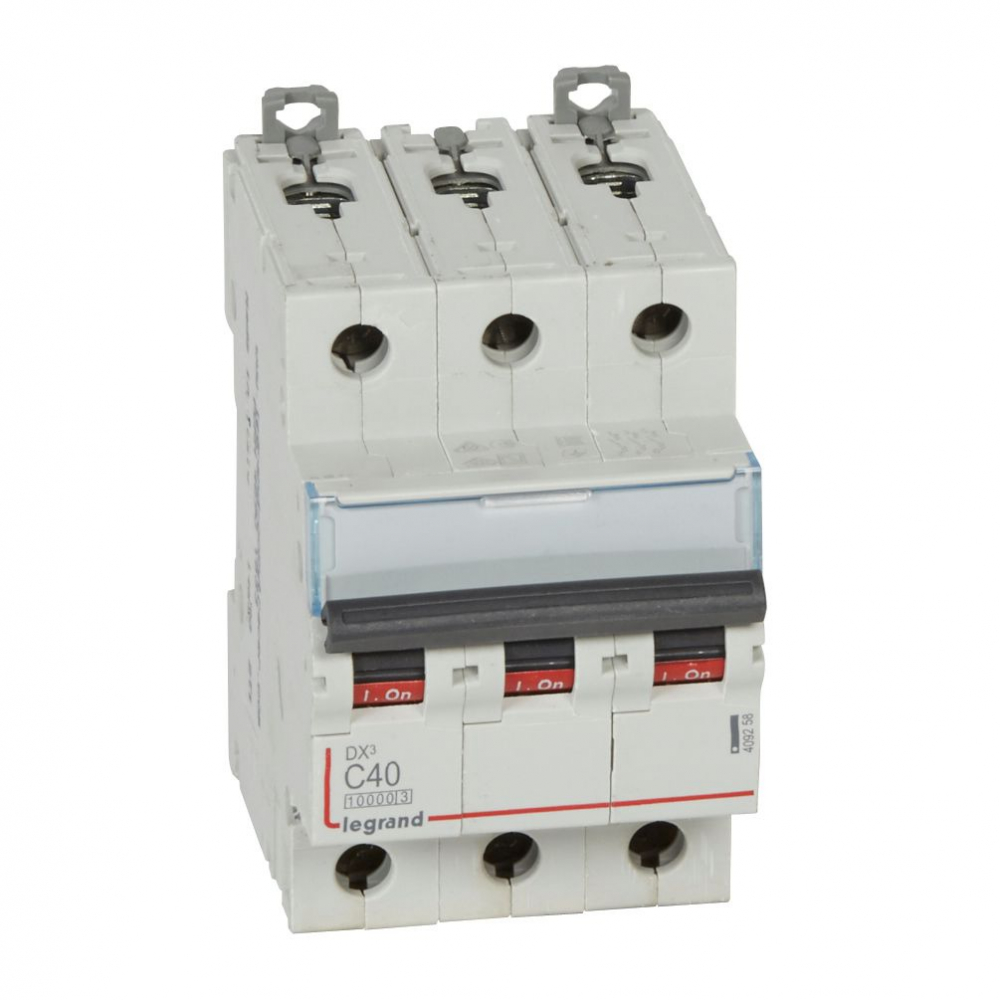 WYŁĄCZNIK NADPRĄDOWY C 40A 3 POLOWY CHARAKTERYSTYKA C SERII DX3 S313 - 409258 - LEGRAND