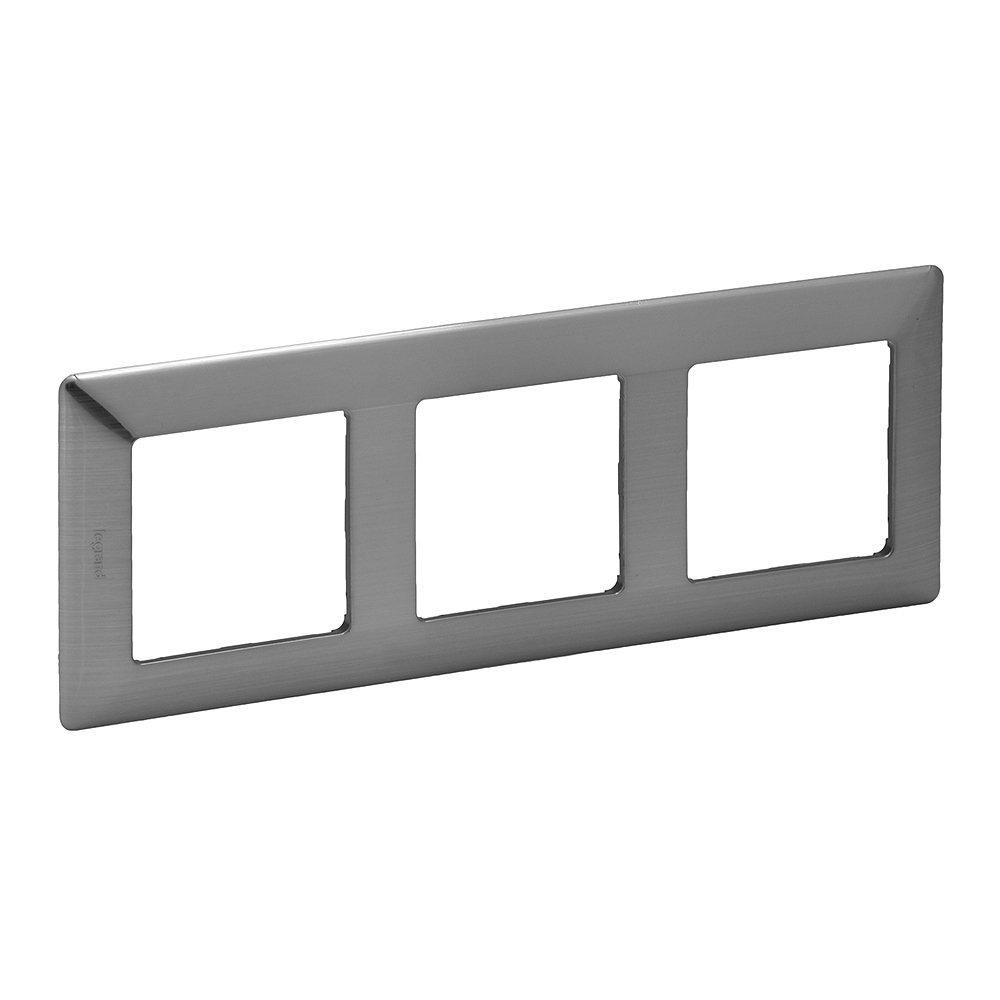 RAMKA POTRÓJNA STALOWY VALENA LIFE - 754153 - LEGRAND