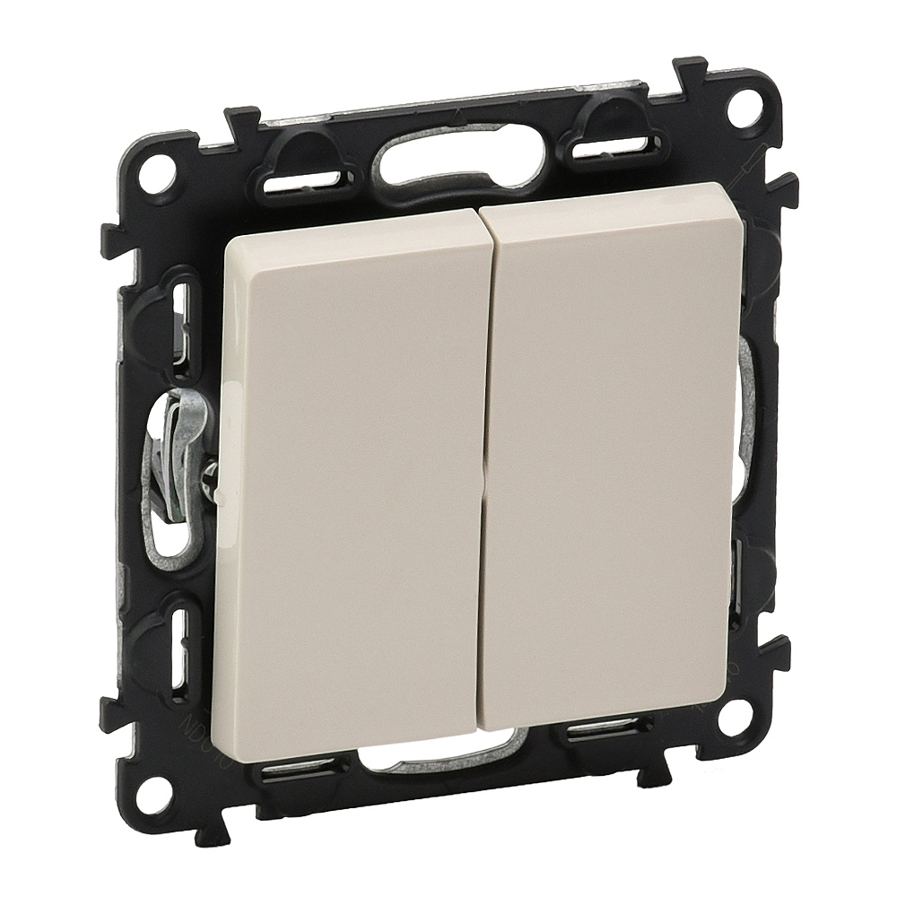 PRZYCISK PODWÓJNY PRZEŁĄCZY NO/NC KREMOWY6 A - 250 V~ VALENA LIFE - 752218 - LEGRAND