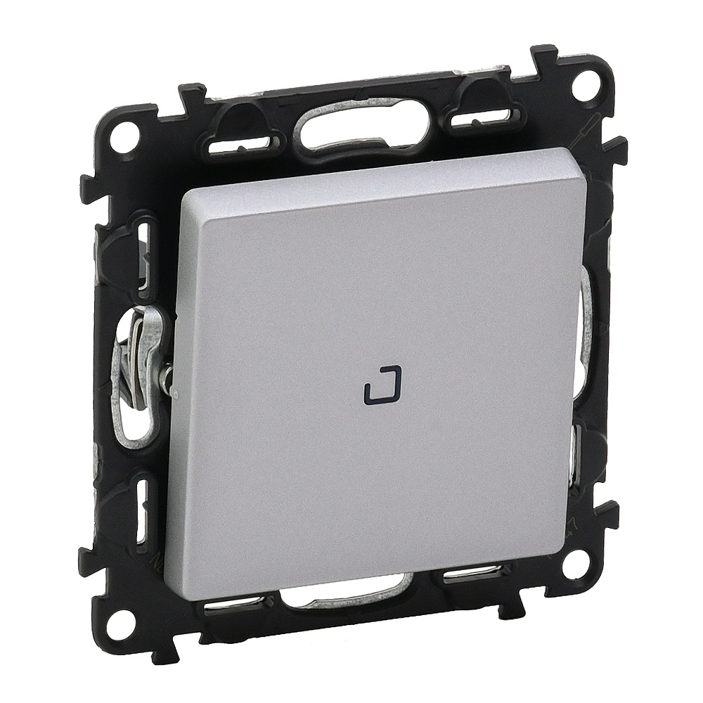 PRZYCISK PRZEŁĄCZY NO/NC PODŚWIETLANY ALUMINIUM 6 A - 250 V~VALENA LIFE - 752312 - LEGRAND