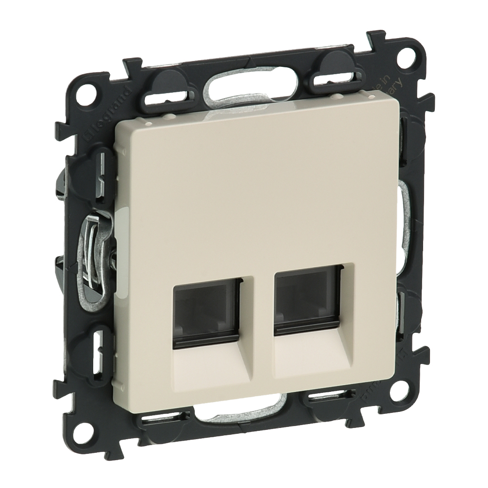 GNIAZDO 2XRJ11 KREMOWY VALENA LIFE - 753239 - LEGRAND