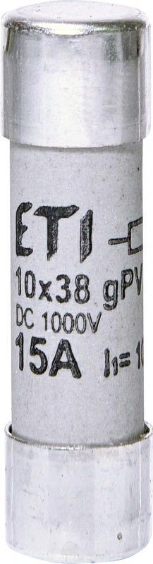 WKŁADKA TOPIKOWA CYLINDRYCZNA PV CH10X38 GPV 15A/1000V UL - 002625112 - ETI