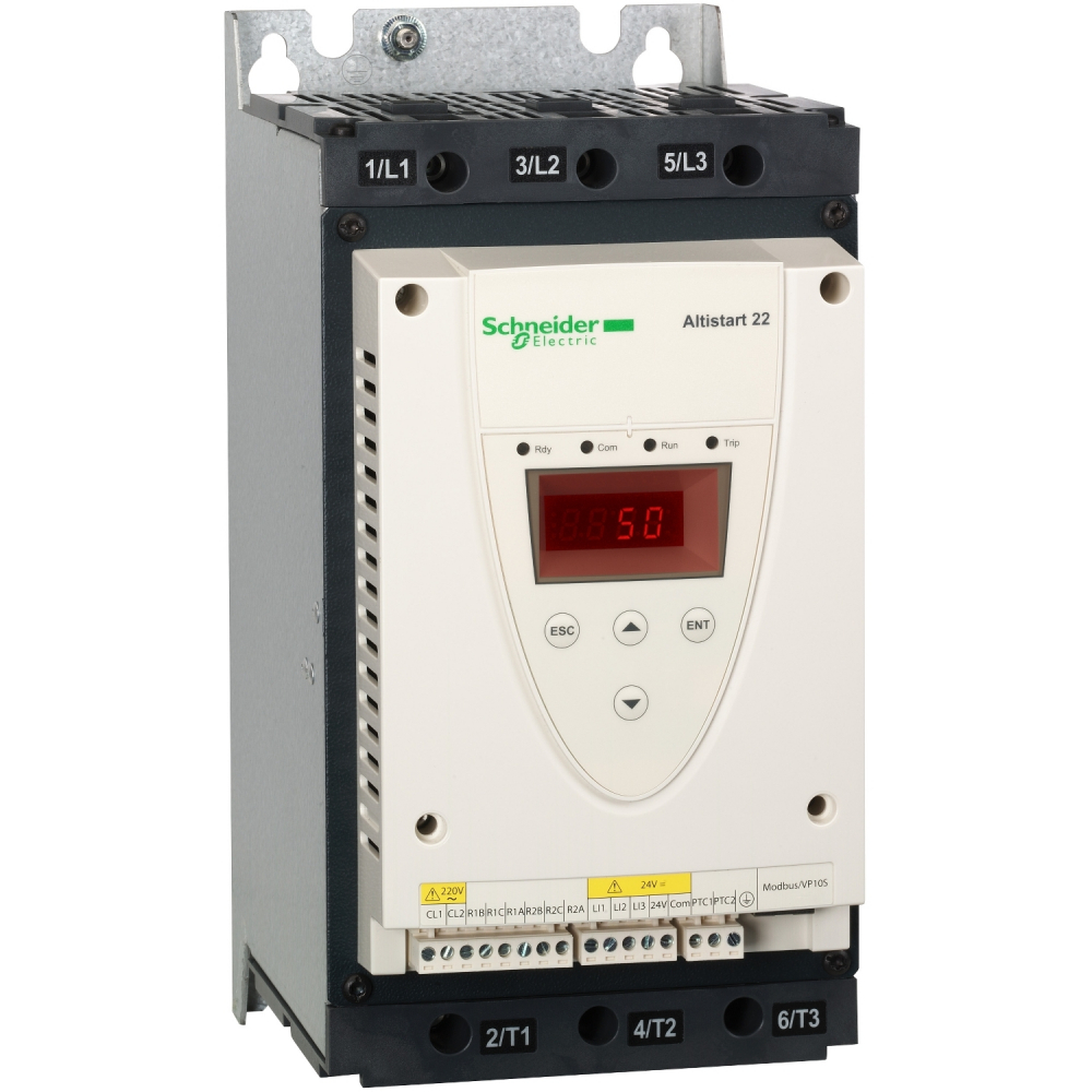 UKŁAD ŁAGODNEGO ROZRUCHU ATS22 3-FAZOWE 230/440VAC 50/60HZ 45KW 88A IP20 - ATS22D88Q - SCHNEIDER ELECTRIC
