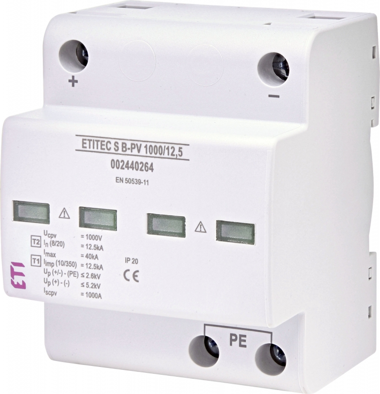 OGRANICZNIK PRZEPIĘĆ DC T1 (B) - DO SYSTEMÓW PV ETITEC S B-PV 1000/12,5 - 002440264 - ETI