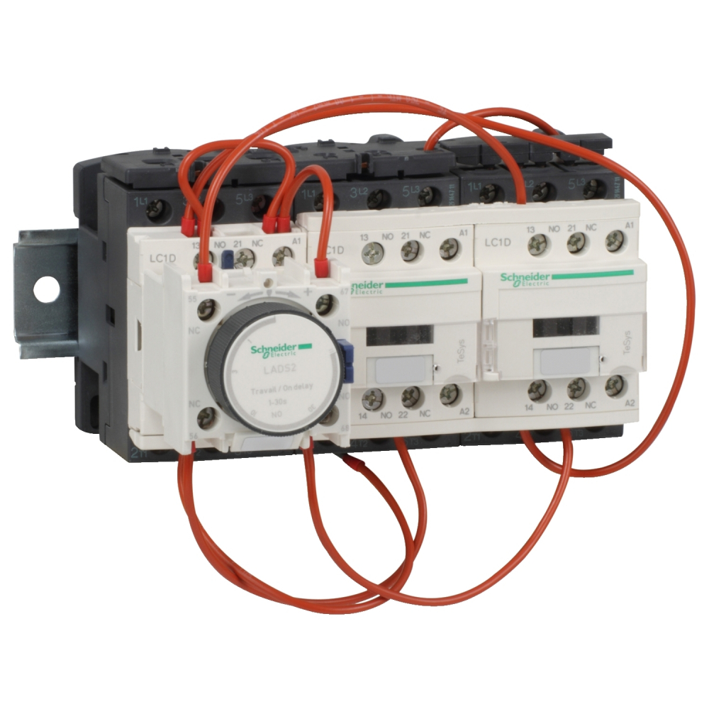 ROZRUSZNIK GWIAZDA-TRÓJKĄT NA PŁYCIE MONTAŻOWEJ 18,5KW 3P CEWKA 230VAC TESYS D - LC3D18AP7 - SCHNEIDER ELECTRIC