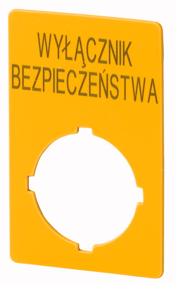 SZYLD DO PRZYCISKÓW BEZPIECZEŃSTWA PL M22-XZK1-PL99 - 167636 - EATON