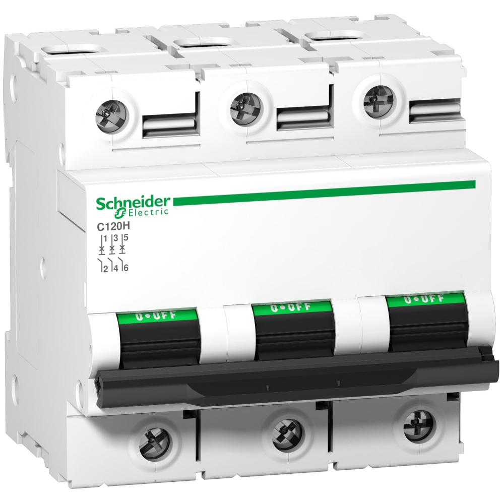 WYŁĄCZNIK NADPRĄDOWY D 125A 3-BIEGUNOWY CHARAKTERYSTYKA D C120H - A9N18514 - SCHNEIDER ELECTRIC