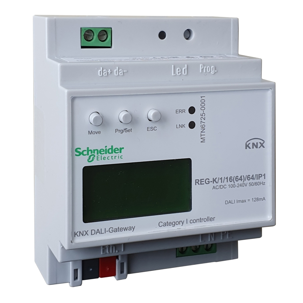 BRAMKA DALI REG-K IP 20 KNX, ETHERNET RJ-45 KNX - MTN6725-0001 - SCHNEIDER ELECTRIC
