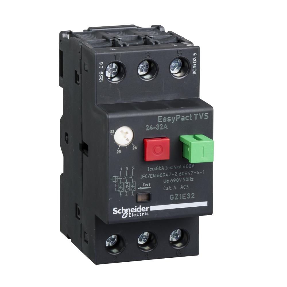 WYŁĄCZNIK SILNIKOWY MAGNETYCZNO-TERMICZNY 24..32A - GZ1E32 - SCHNEIDER ELECTRIC