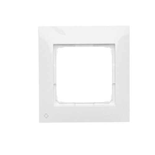 Ramka 1-krotna PREMIUM do puszek karton-gips IP20 / IP44; antybakteryjny biały - DRK1/AB11 - KONTAKT SIMON