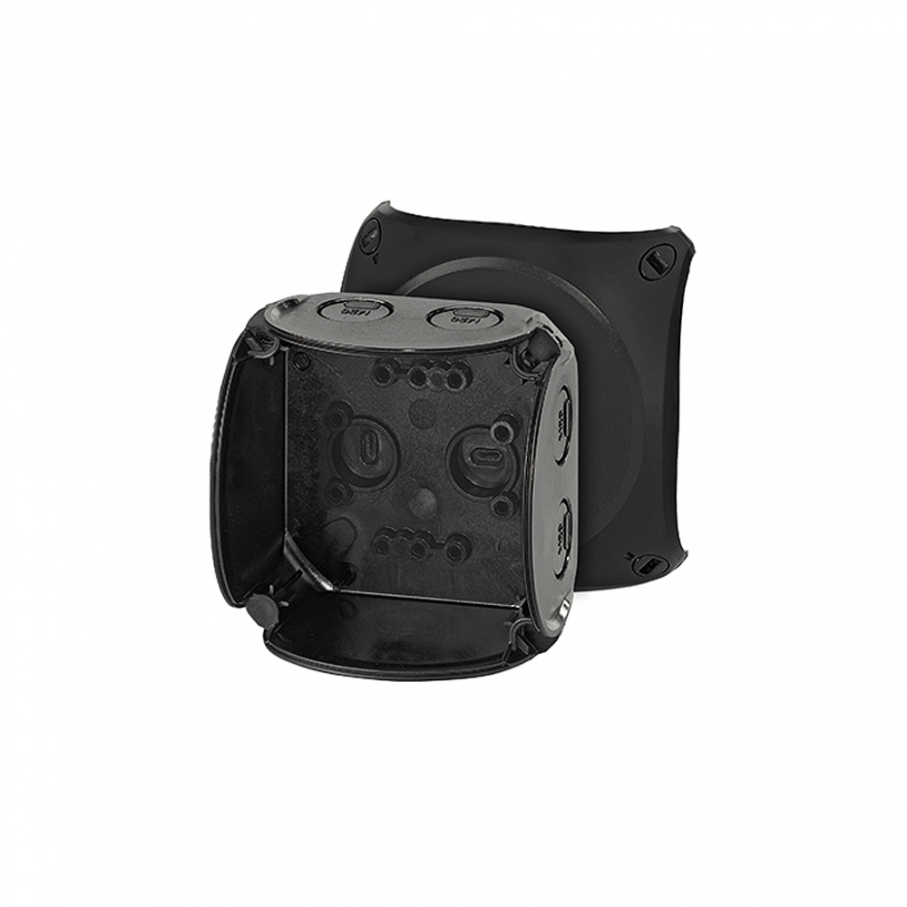 PUSZKA NATYNK 93X93X62 IP66 IP67 CZARNY BEZ ZACISKÓW KF 0200 B - 62000042 - HENSEL