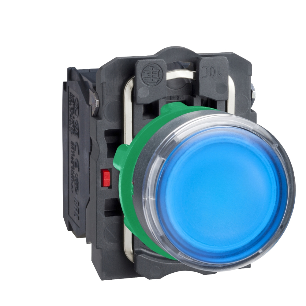 PRZYCISK PŁASKI NIEBIESKI LED 230-240V PLASTIKOWY - XB5AW36M5 - SCHNEIDER ELECTRIC