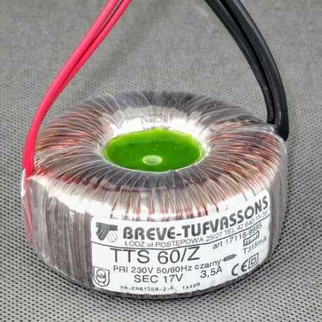 TRANSFORMATOR JEDNOFAZOWY TOROIDALNY IP00 TTS 35/Z 230/ 24V DO OGÓLNEGO STOSOWANIA - 17124-9999 - BREVE