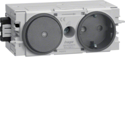 GNIAZDO SCHUKO Z PRZEŁĄCZNIKIEM WAGO C-PROFIL ANTRACYT - GS11009011 - HAGER
