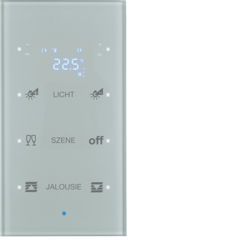 SENSOR KNX POTRÓJNY Z RTR KONFIGUROWALNY SZKŁO ALU TS - 75643134 - HAGER