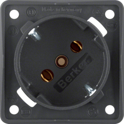 GNIAZDO SCHUKO 45° MECHANIZM ANTRACYT MAT INTEGRO FLOW - 841852525 - HAGER