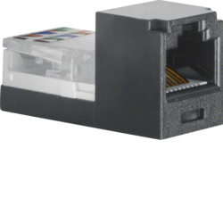 MINI JACK 8-BIEGUNOWY RJ45 KAT.3 CZARNY - 1980 - HAGER