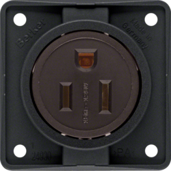 GNIAZDO Z UZIEMIENIEM STANDARD USA/KANADA NEMA 5-15R CZARNY MAT INTEGRO - 862632503 - HAGER