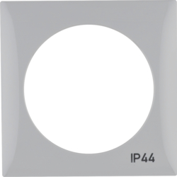 RAMKA POJEDYNCZA Z NADRUKIEM "IP44" BEZ USZCZELKI SZARY POŁYSK INTEGRO FLOW - 918272597 - HAGER