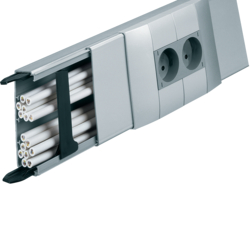 KANAŁ Z ŁĄCZNIKAMI 40X110MM ALUMINIUM LFF - LFF401100ALU - HAGER