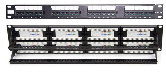 PATCH PANEL CAT 6E 24 PORT, UTP. - 19-0013 - SABAJ