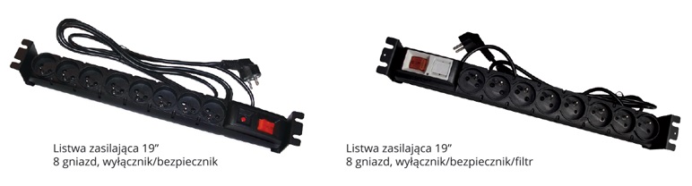 LISTWA ZASILAJĄCA 19" 3M 5 GNIAZD/WYŁĄCZNI/BEZPIECZNIK - CZARNA. - 19-0043C - SABAJ
