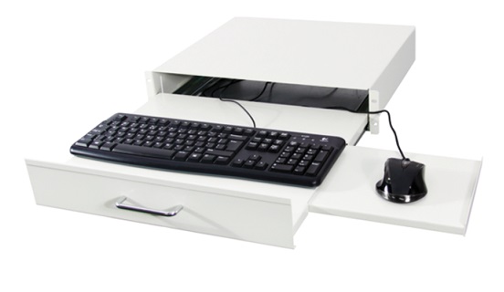 PÓŁKA 2U NA KLAWIATURĘ RAL 9005. - 19-0057C - SABAJ