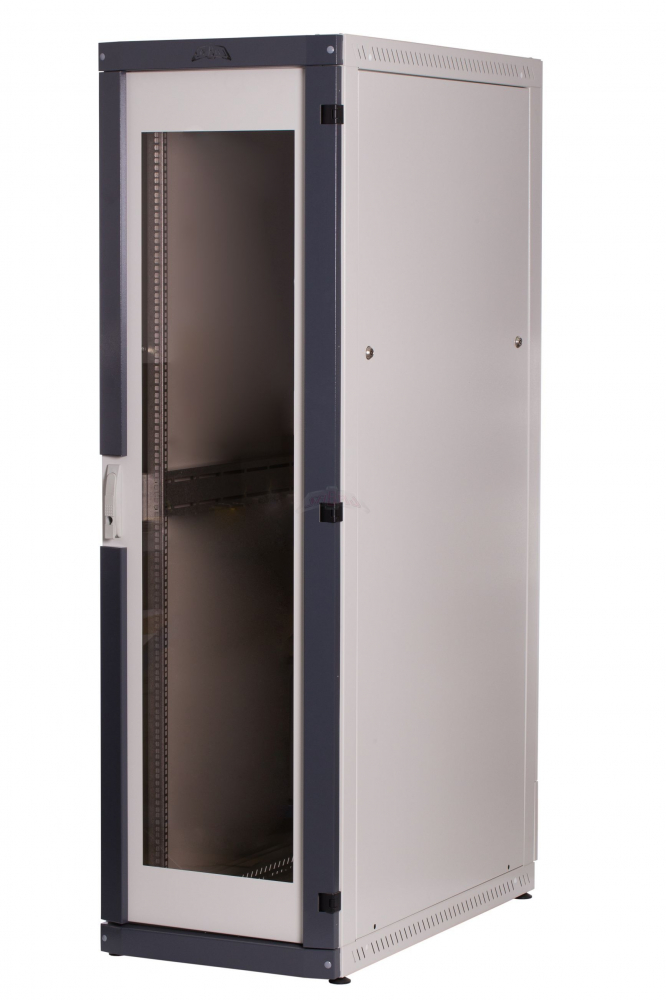 SZAFA 19" 42U 800X1000 DRZWI PRZEDNIE PRZESZKLONE, DRZWI TYLNE DZIELONE W PIONIE PEŁNE TYP ACE - ACE19-42U-810-S-D2 - SABAJ