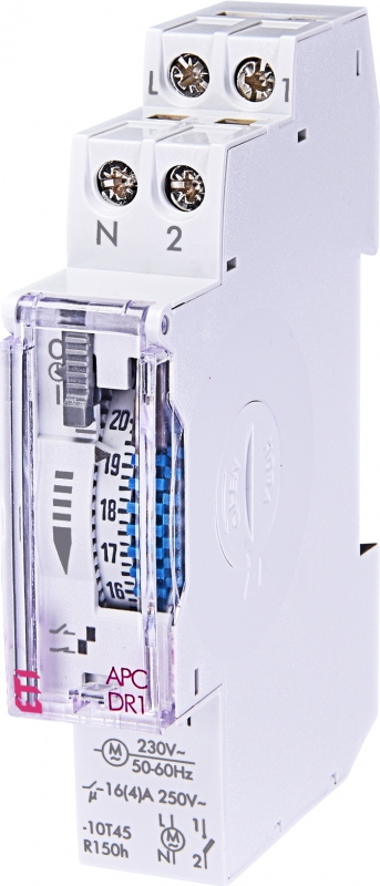 ANALOGOWY PROGRAMATOR CZASOWY Z REZERWĄ ZASILANIA, WYMIENNY AKUMULATOR APC-DR1 - 002472002 - ETI