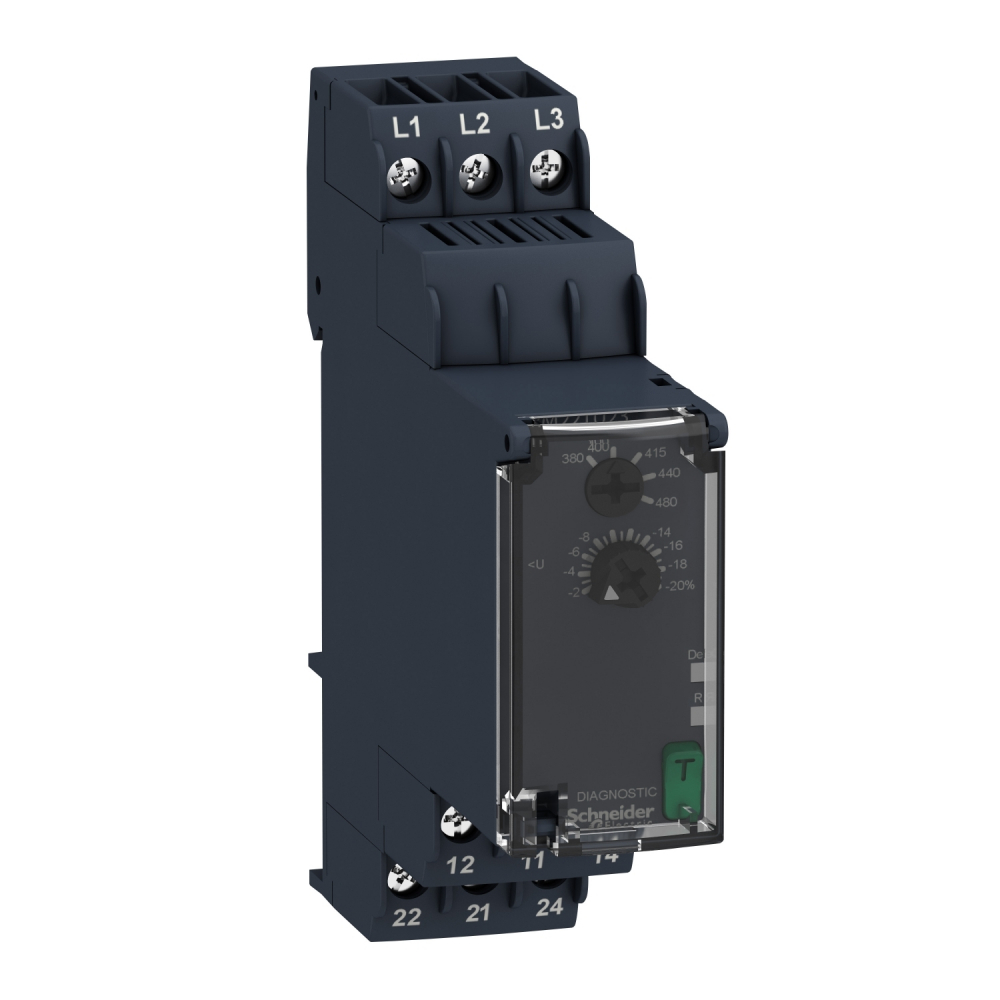 PRZEKAŹNIK KONTROLI FAZ 2CO 3x380-480V AC. - RM22TU23 - SCHNEIDER ELECTRIC