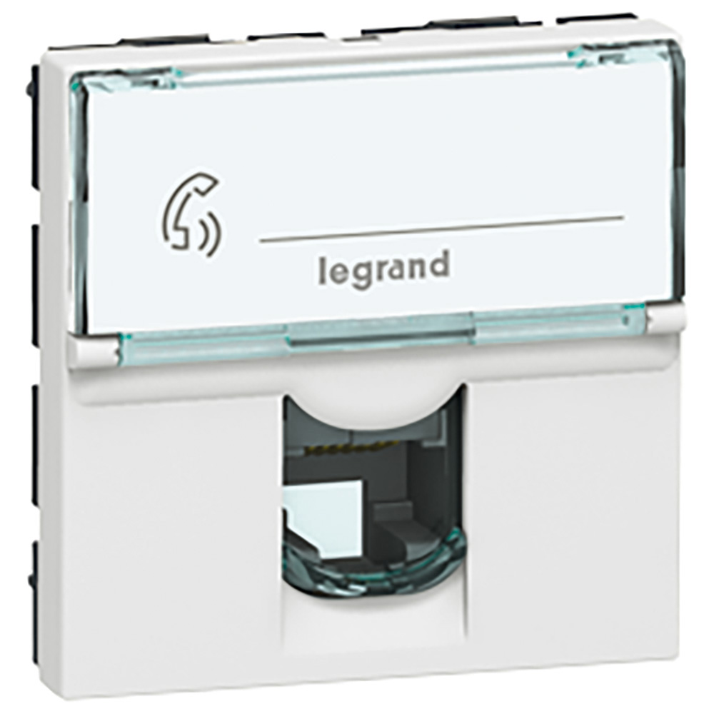 GNIAZDO TELEFONICZNE RJ12 - 2 MODUŁY 6 STYKÓW BIAŁE MOSAIC - 078732 - LEGRAND