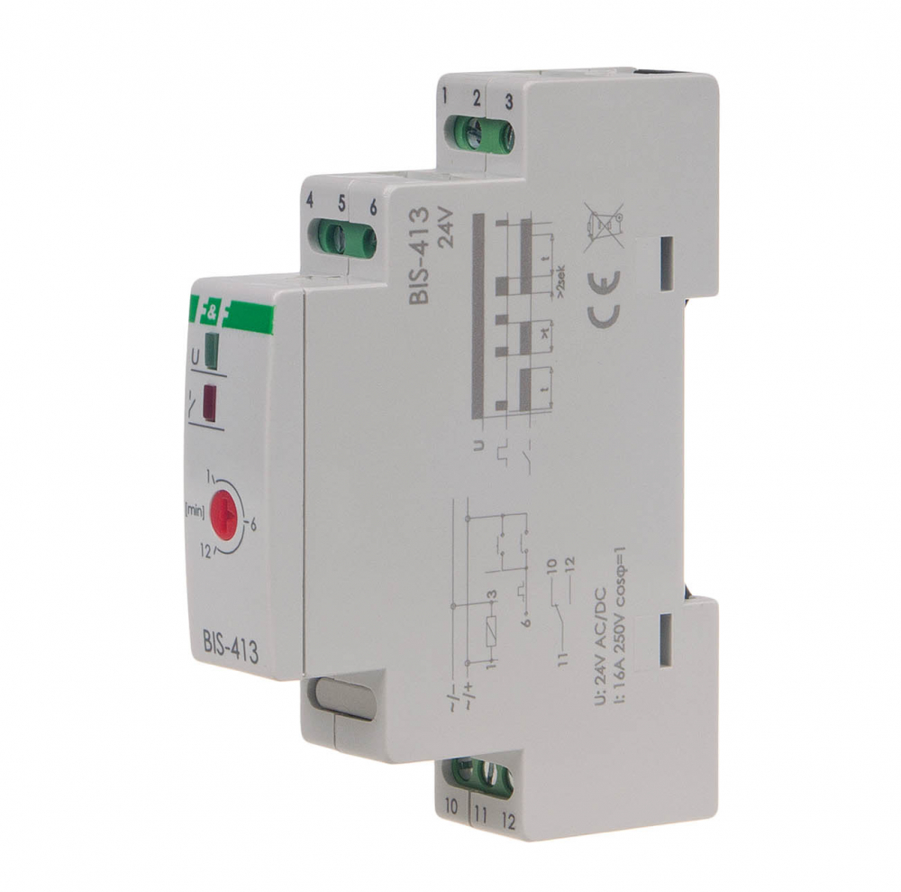 Przekaźnik bistabilny BIS-413 9÷30 V AC/DC - BIS-413-24V - F&F