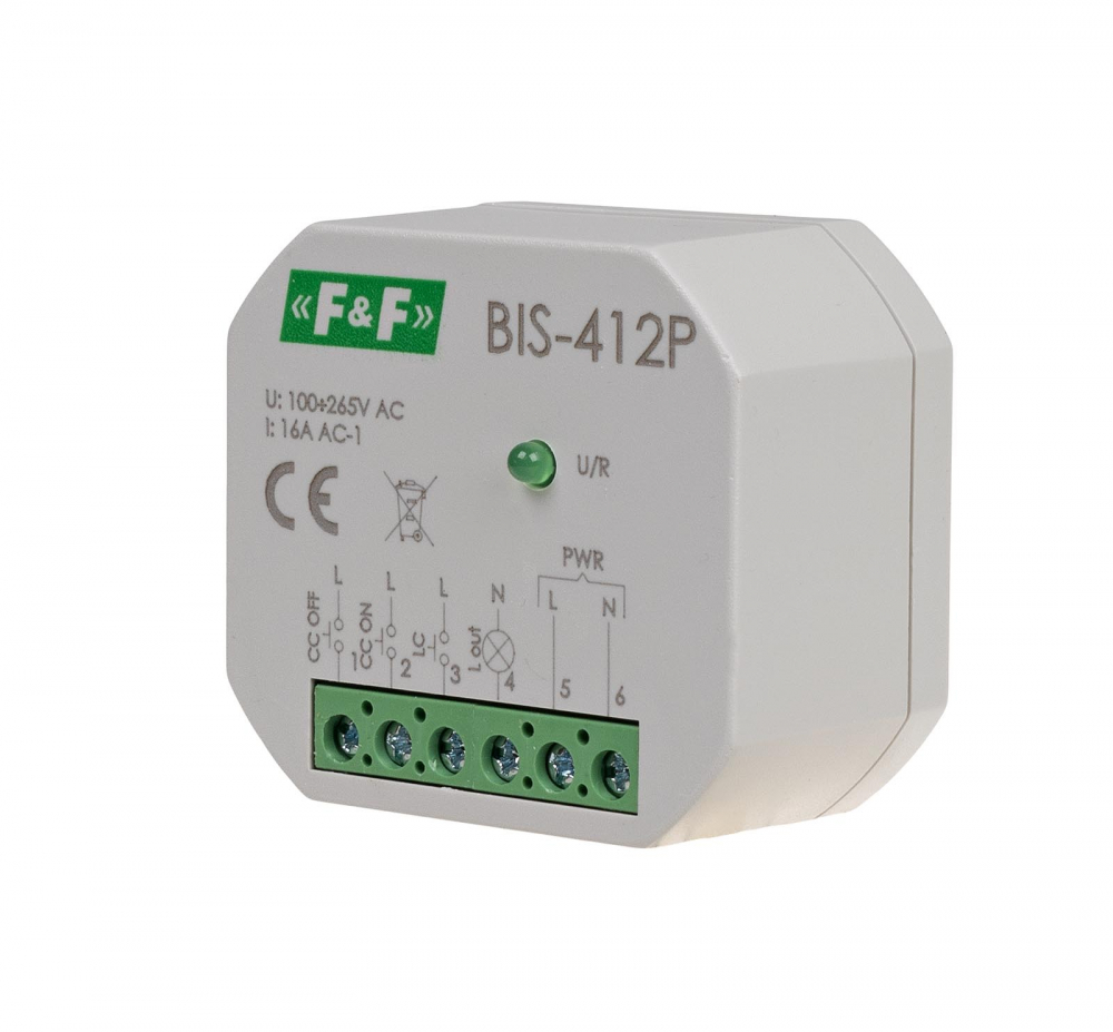 Przekaźnik bistabilny grupowy do montażu podtynkowego - BIS-412P - F&F