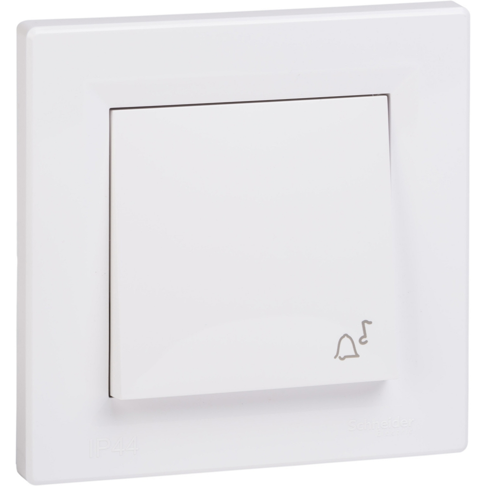 PRZYCISK DZWONEK KOMPLETNY IP44 BIAŁY ASFORA - EPH0800221 - SCHNEIDER ELECTRIC